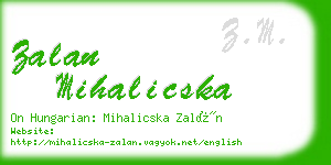 zalan mihalicska business card